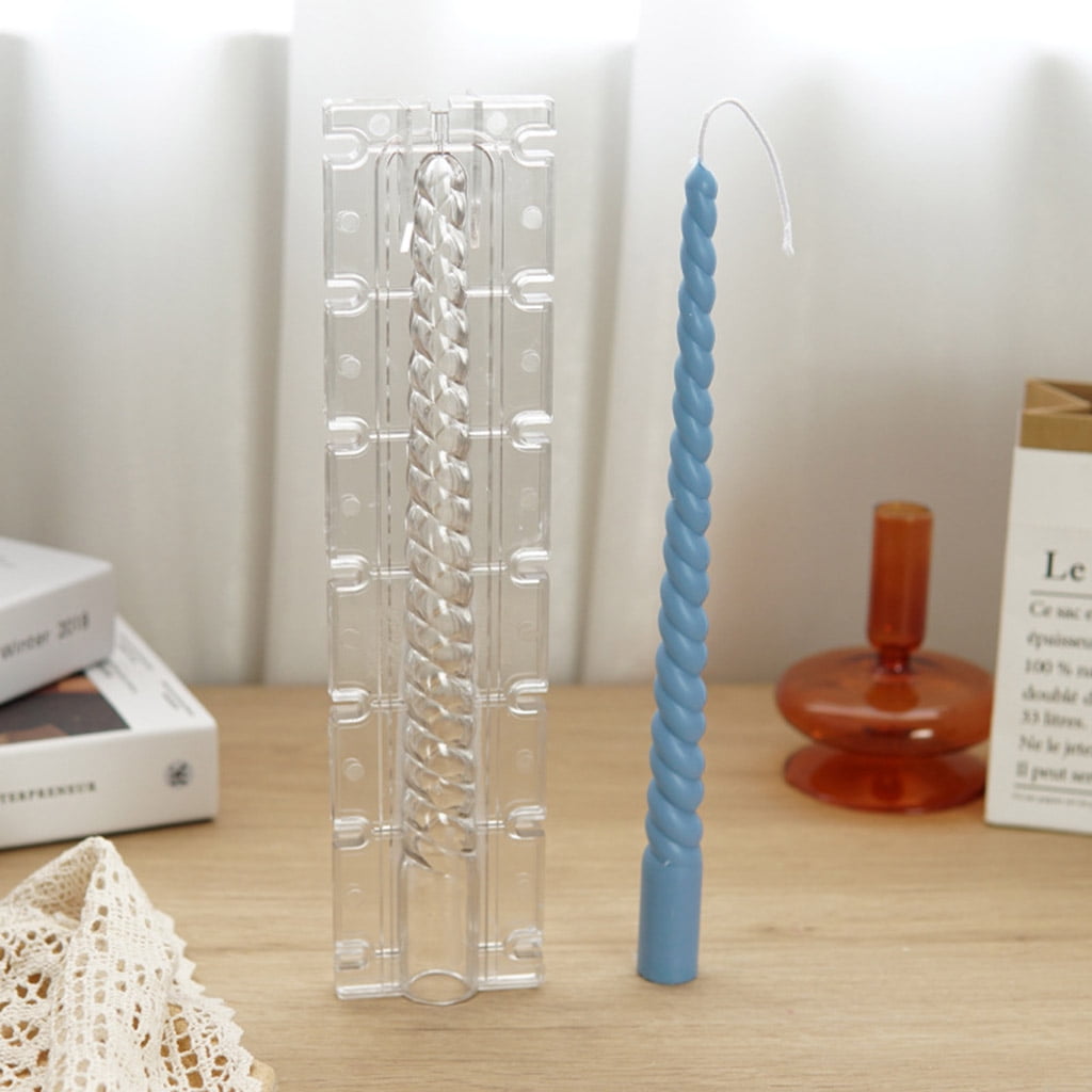 WINDLAND Creative Twisted Candle Plastic Mold Simple Elongated Spiral Candle Mold Special Shape Aromatherapy Candle Making Mo