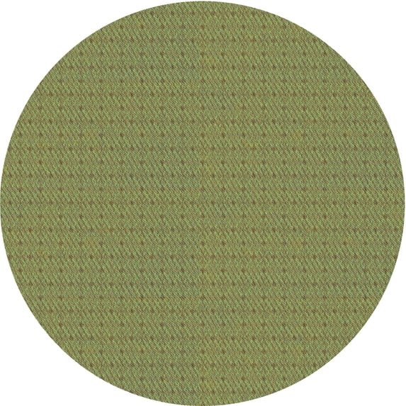 Ahgly Company Machine Washable Indoor Round Transitional Salad Green Area Rugs, 6' Round