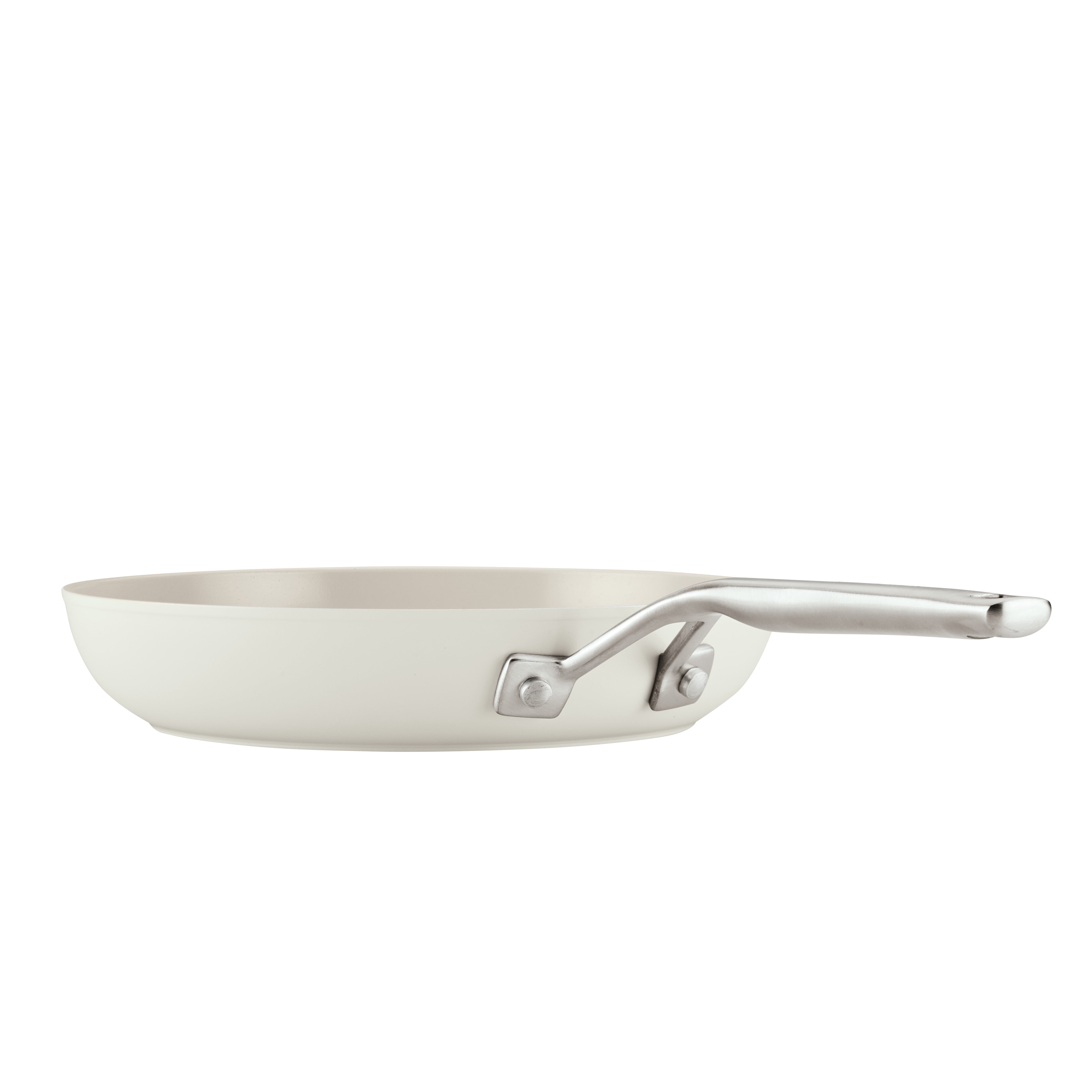 KitchenAid Hard Anodized 10 Inch Ceramic Nonstick Frying Pan, Oven Safe to 500°F, Porcelain White