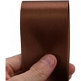 thumbnail image 4 of 2 inch x 50 Yards Brown Single Face Satin Ribbon Solid Fabric Ribbon for Gift Wrapping Floral Bouquets Wedding Birthday Party Decoration Hair Floral Craft Sewing, 4 of 8