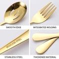 thumbnail image 3 of 7-Piece Matte Silverware Set with Serving Utensils, Stainless Steel Flatware Cutlery Set for 7, Square Tableware Eating Utensils Set for Wedding Restaurant Home, Dishwasher Safe Black, 3 of 8