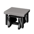 thumbnail image 4 of Muebles otomanos americanos clásicos deslizantes, gris claro y negro, 4 of 7