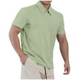 thumbnail image 1 of Besolor Summer Shirts for Men Short Sleeve Collared Golf Workout T-Shirts Casual Solid Color Basic Tee Tops, 1 of 5