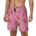 thumbnail image 2 of Haiem Watermelon Mens Swim Trunks with Compression Liner 2 in 1 Swimming Shorts Stretch Swimwear Quick Dry,Board Shorts-Small, 2 of 9