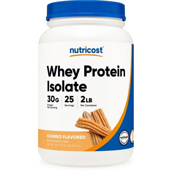Nutricost Whey Protein Isolate 2 LB Churro Flavored - Non-GMO, Gluten-Free