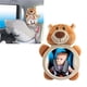 thumbnail image 2 of Espejo retrovisor para bebé con soporte para reposacabezas de coche, irrompible, con diseño de oso marrón sonriente, fácil de ver, 2 of 5