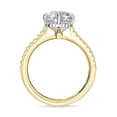 thumbnail image 4 of AFFY Solitaire Hidden Halo Wedding Rings for Women Center 8.5MM Cushion and Round Cut Lab Created Moissanite Engagement Ring Jewelry Gift for Her In 14K Yellow Gold Over Sterling Silver Size 7.5, 4 of 6