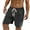Black, variant on Men's Shorts Suede Sports Elastic Waist Solid Color Straight Leg Pocket Knee Length Plus Size Shorts Black 4XL