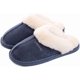 thumbnail image 1 of Pantuflas de mujer con espuma viscoelástica, suaves y sin cordones, forradas de gamuza y suela antideslizante, para interior y exterior., 1 of 5