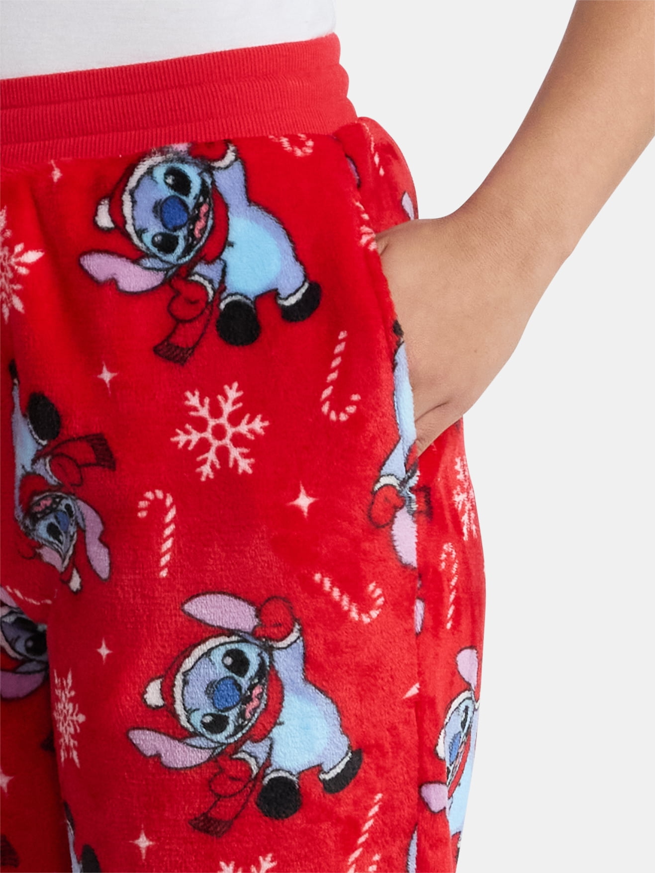 Stitch Women's Plush Holiday Joggers, Sizes XXS-2XL