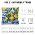thumbnail image 5 of Mediterranean Lemon On Blue Ceramic Tiles Throw Pillow Cover Cozy Square Throw Pillowcases Home Decorative for Bed Couch Sofa Living Room Cushion Cover  One Size, 5 of 5