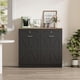thumbnail image 2 of Freestanding double tilt - out trash can gabinete: a hidden kitchen organizer con pet - resistant locking lid, concealed cajones, y tool - free access para containers, 2 of 8