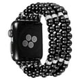 thumbnail image 5 of fastgo Compatible with Apple Watch Band 42mm 44mm 45mm Pearl Beaded Elastic Bracelet Women Girl for iWatch 7 6 SE 5 4 3 2 1(Black), 5 of 6