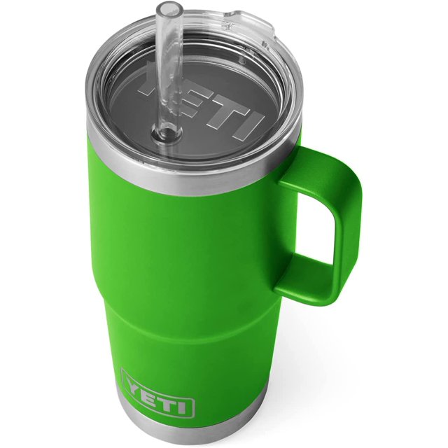 YETI Rambler 25 oz Straw Mug, Vacuum Insulated, Stainless Steel, Canopy Green
