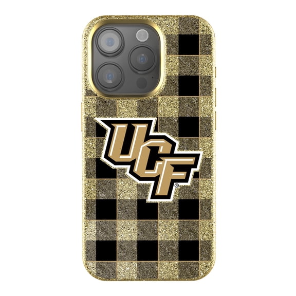 Keyscaper UCF Knights Plaid Bling iPhone Case