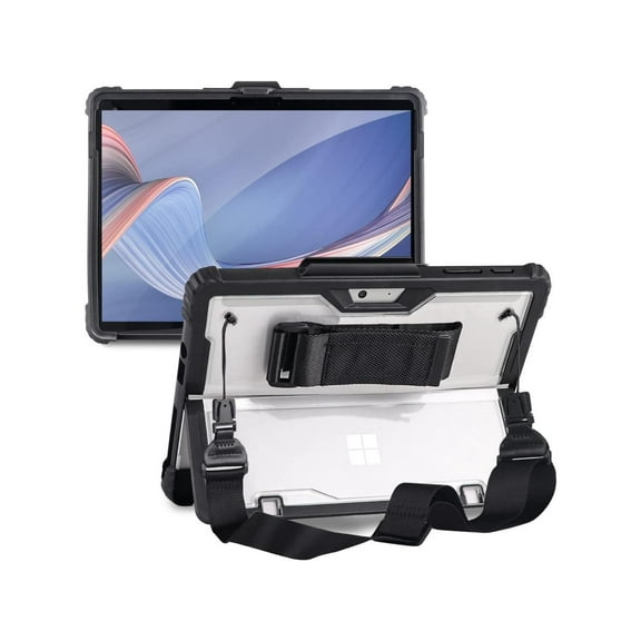 Shockproof Protective Case for Microsoft Surface Go 4 2023 / Surface Go 3 2021 / Surface Go 2 2020 / Surface Go 2018 with Stand, Hand/ Shoulder Strap Strap, Pen Holder