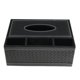 thumbnail image 1 of Caja de pañuelos rectangular de cuero sintético, funda para porta pañuelos, dispensador de servilletas de papel Tejido negro S, 1 of 9