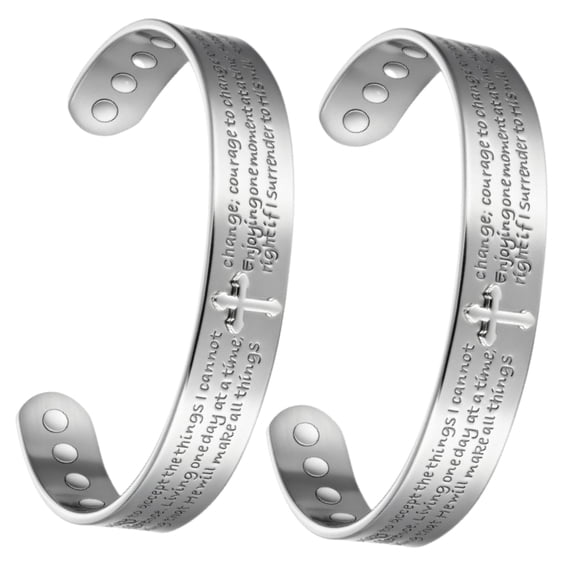 Wollet Magnetic Copper Bangles Bracelets for Women, Set of 2, Copper Jewelry Set