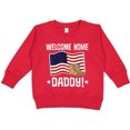 thumbnail image 2 of Inktastic Military Dad Welcome Home USA Flag Toddler Sweatshirt, 2 of 4