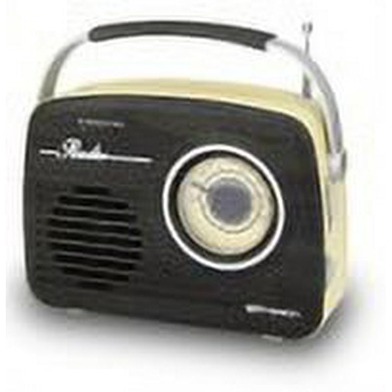 Emerson EAS-3002 Portable Retro Radio with Built-in Rechargable Battery,  Espresso 