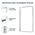 thumbnail image 6 of Demi Bonn 36x24 Inch Rounded Corner Wall Mirror, Brushed Silver Frame, Anti-Desilvering, Unbreakable Tempered Glass, High Color Accuracy, Distortion-Free, Stable Mount, 6 of 7