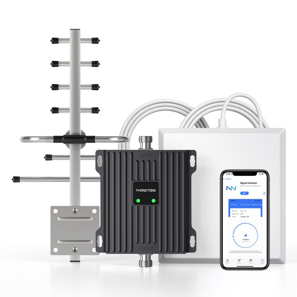 Phonetone Cell Phone Booster for Car, Boost 5G/4G Signal for All Canadian Carriers - Bell, Rogers, Telus & More, ISED Approved