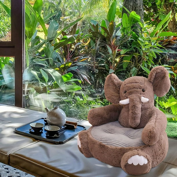 Asiento de sofá para niños, silla con reposabrazos, bonito y de peluche con forma de Animal, cojín para asiento, sofá pequeño, asiento de apoyo para el hogar y el dormitorio