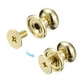 thumbnail image 4 of 9mm Ball Head Stud Rivets Screw Back, 50Pack Round Head Button Nipple Rivet, Light Golden, 4 of 6