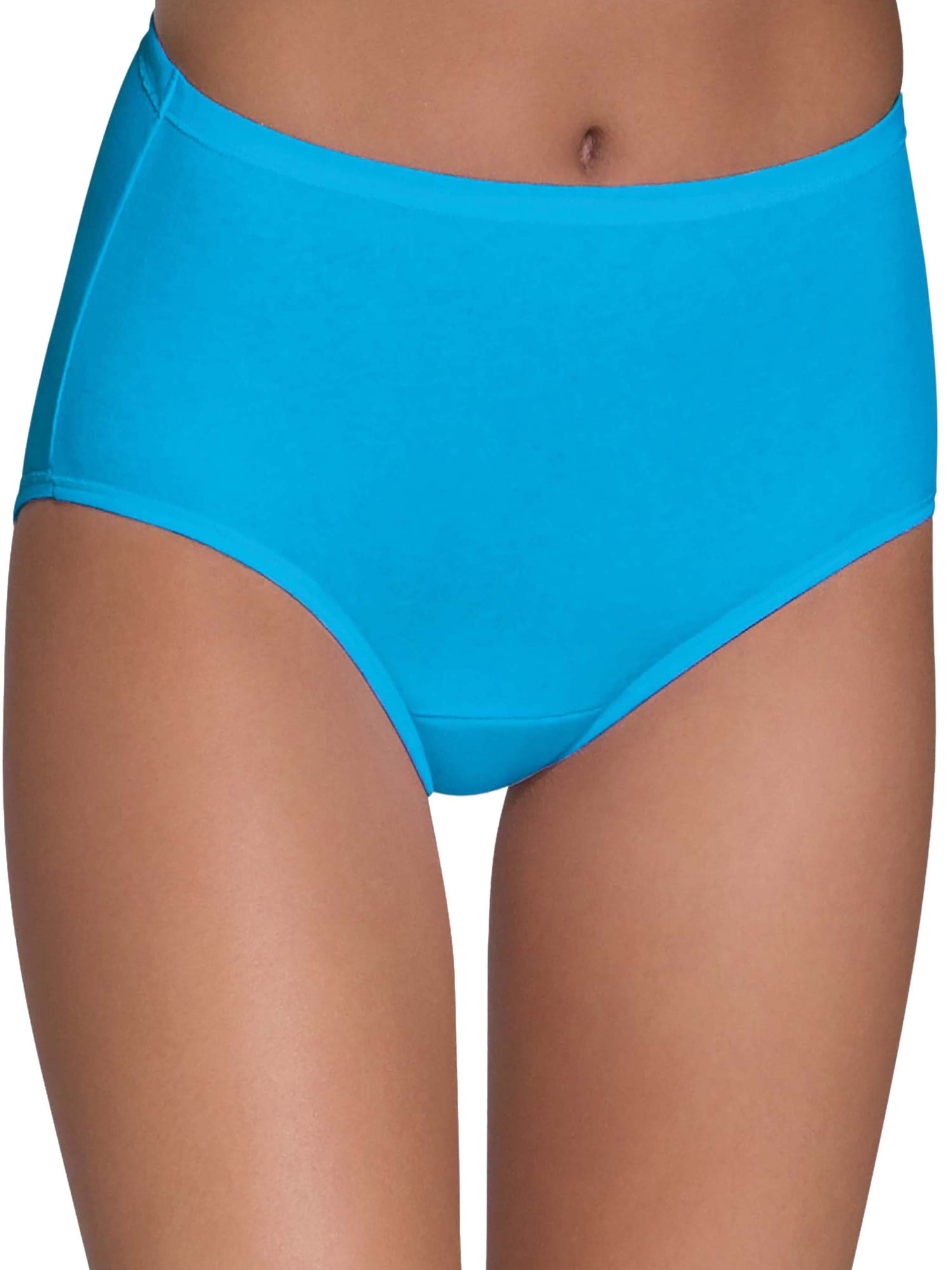 Women's Comfort Covered Cotton Brief Panties, 6 Pack