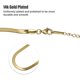 thumbnail image 3 of Vocoste - Gargantilla de cadena de serpiente plana chapada en oro de 14 quilates para mujer, 42 cm de longitud, 3 of 6