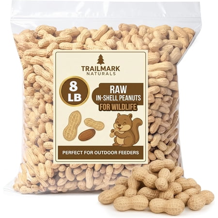 Trailmark Naturals 8 LB Raw Peanuts in Shell, Squirrel and Bird Food