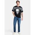 thumbnail image 2 of Punisher Men's and Big Men's Oversized Graphic Tee with Short Sleeves, Sizes S-3XL, 2 of 5