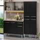 thumbnail image 2 of Cocina Integral Completa Madesa Emilly Compacta 169cm Con Tarja Color Marrón/Negro 11, 2 of 5