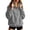 Gray, variant on Atogsazn Women's Half Zip Collared Cropped Sweatshirt Long Sleeve Fleece Sweater Fall Winter Tops Outerwear Gray XXXL Fashion