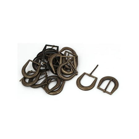 - Leather Belt Iron Vintage Style Single Pin Buckle Bronze Tone 20pcs