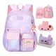 thumbnail image 1 of Mochila Jcobvig Kawaii para niñas y niños, escuela, con bolsa para bolígrafos, color morado, 1 of 9