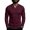 ALM38-Wine, variant on Lumtrix Men'S Long Sleeve Muscle T Shirts Casual V-Neck Slim Fit Longline Ribbed Knit Shirts Stretch Tee Shirts Brown S