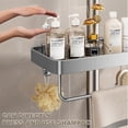 thumbnail image 4 of Aluminum Shower Shelf with Towel Rack, No-Drill Bathroom Organizer, Shampoo and Shower Gel Storage Rack A, 4 of 5