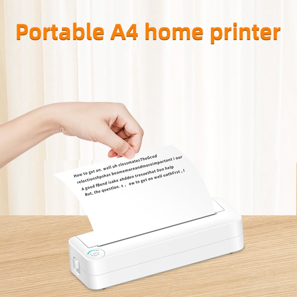 Anself Thermal Printer, Portable Bluetooth Paper Printer for iOS and Android, Wireless Printing on the Go