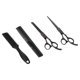 thumbnail image 5 of Tijeras de peluquero ANGGREK Juego de tijeras para cortar cabello ergonómico de acero inoxidable con peine y estuche, 5 of 8