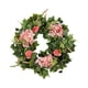 thumbnail image 3 of Corona de hortensias rosas, corona de flores artificiales para puerta delantera, corona colgante de primavera para Festival de Primavera, celebración Macarena Corona de hortensias, 3 of 8