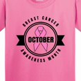 thumbnail image 4 of Inktastic October Breast Cancer Awareness Month Badge Youth T-Shirt, 4 of 5