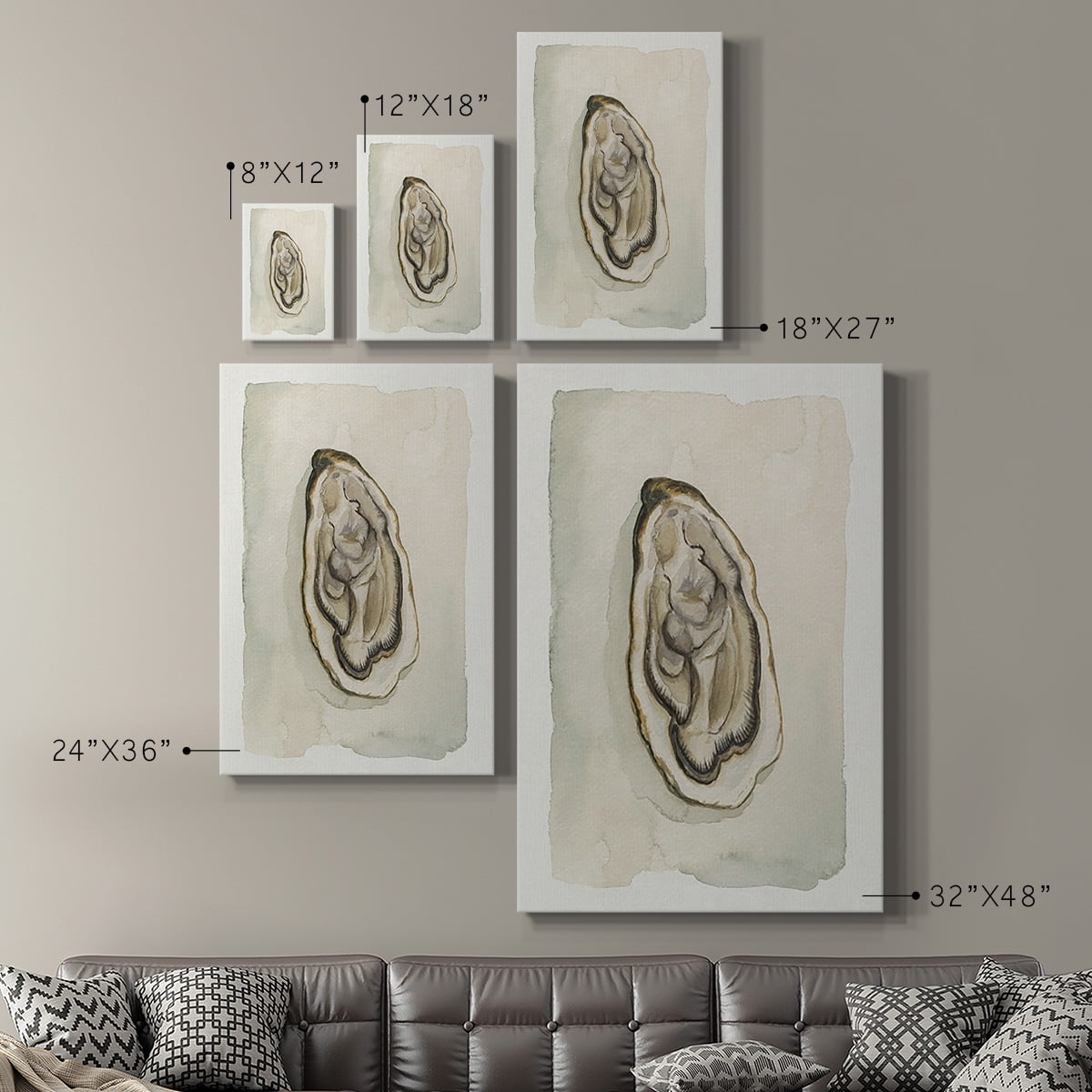 Soft Half Shell II Premium Gallery Wrapped Canvas - Ready to Hang