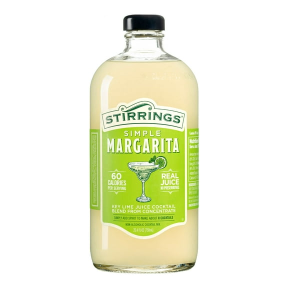 Pack of 6, Stirrings Margarita Cocktail Mix, 25.4 fl oz