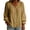 Khaki, variant on Jaunzuar Button Down Shirts for Women Long Sleeve V Neck T Shirts Pleated Breathable Ruffle Linen Tops L