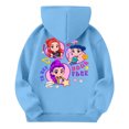 thumbnail image 3 of Moonsky Sudadera con capucha y cordón HUNTRX, estampado de grupo de chicas coreanas, jersey corto, suave y cómodo, top de manga larga para primavera y otoño. Azul 160, 3 of 4