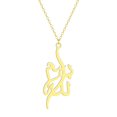 thumbnail image 4 of Arab Bismillah Calligraphy Pendant stainless steel Necklace Women Art Jewelry, 4 of 5