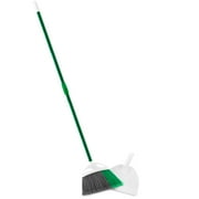 Libman Angle Broom and Dustpan Set with Steel Handle for Indoor Outdoor Use