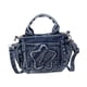 thumbnail image 3 of Bolso de hombro vaquero retro, informal, moderno, práctico y elegante para mujer. Azul, 3 of 9