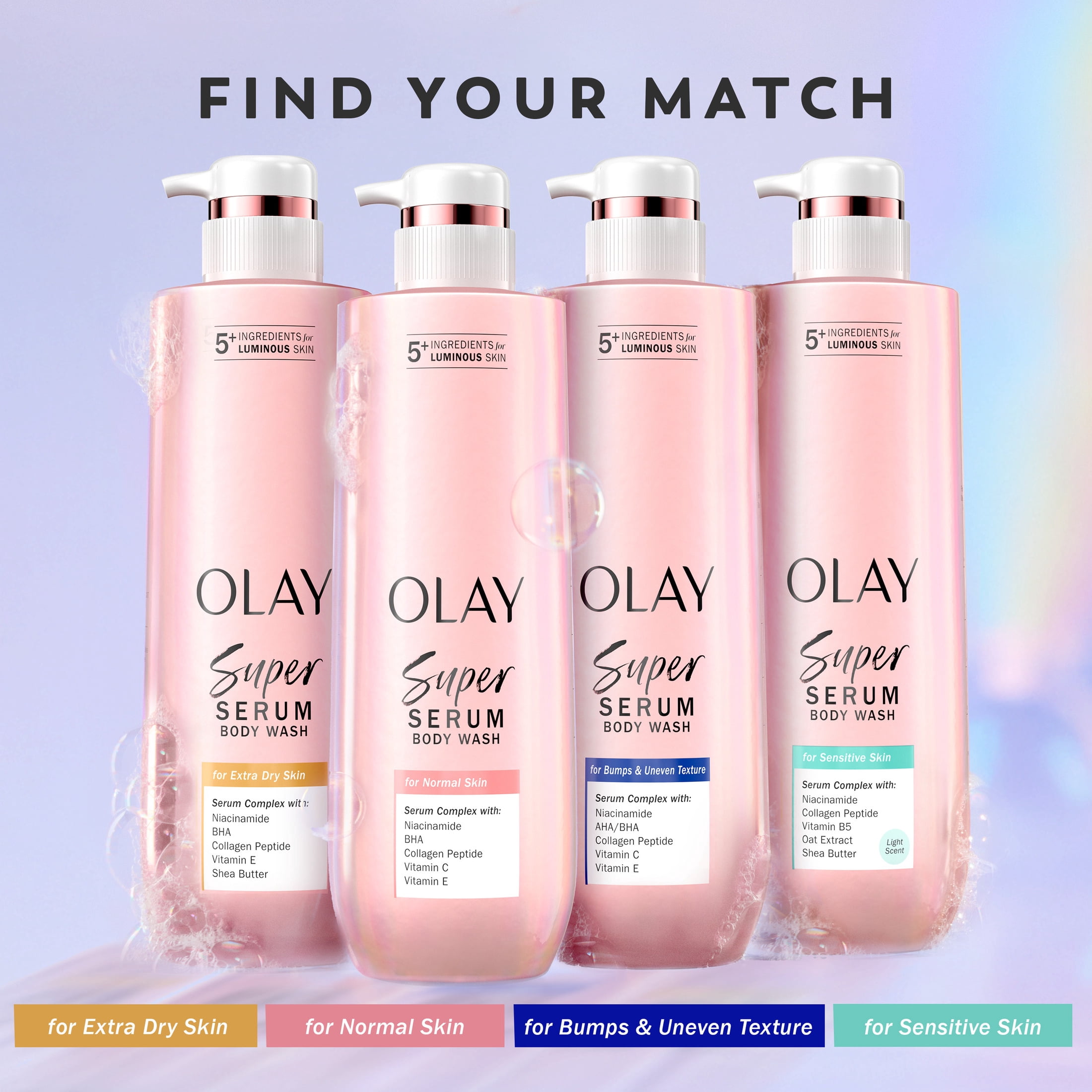 Olay Super Serum Body Wash for Extra Dry Skin, 28 fl oz, Serum Complex for Luminous Skin